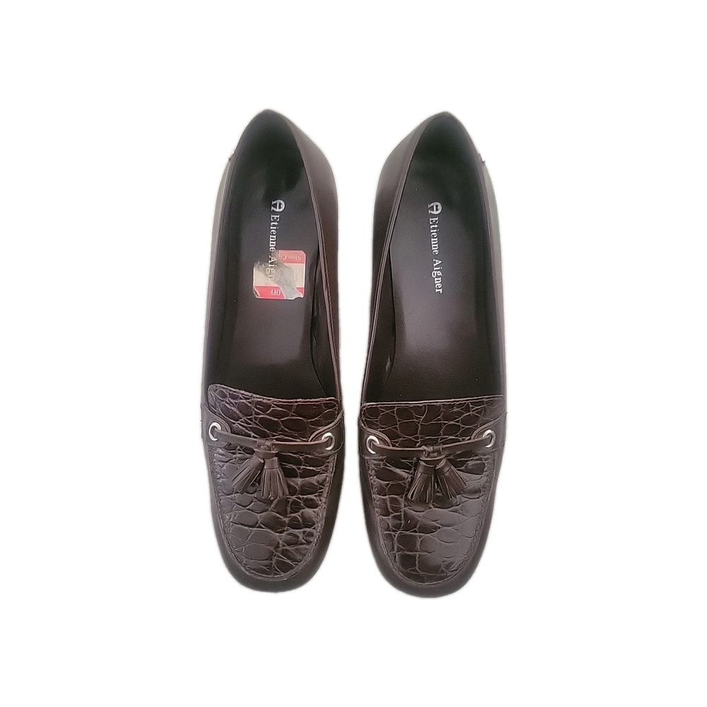 ETIENNE AIGER Officecore 7.5 Pebbled Slip On Business Casual Shoes Designer EUC